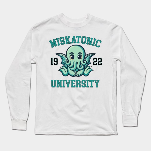 Miskatonic University Cthulhu - Creepy Cute Lovecraft Long Sleeve T-Shirt by EnchantedApparel